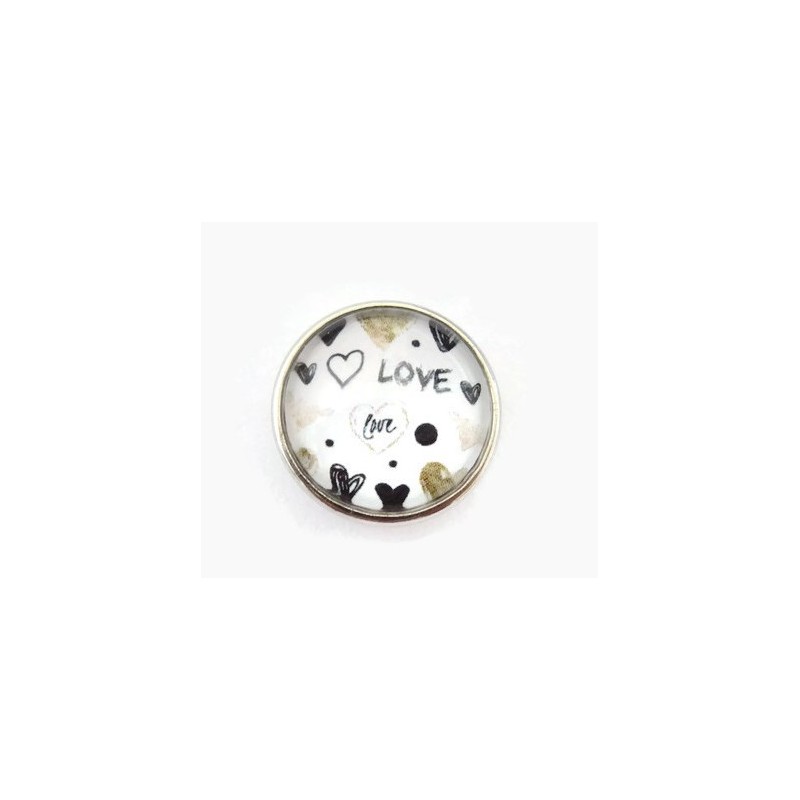 Bouton-pression interchangeable Love - Amour