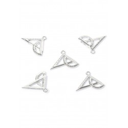 Pendentifs/breloques en métal geo triangle, nickel