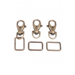 Porte-clés bronze vieux en métal avec anneau - Couleur bronze vieux
