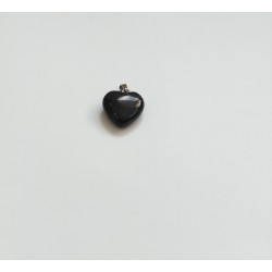 Pendentif coeur en pierre naturelle Blue Sandstone 23x16mm
