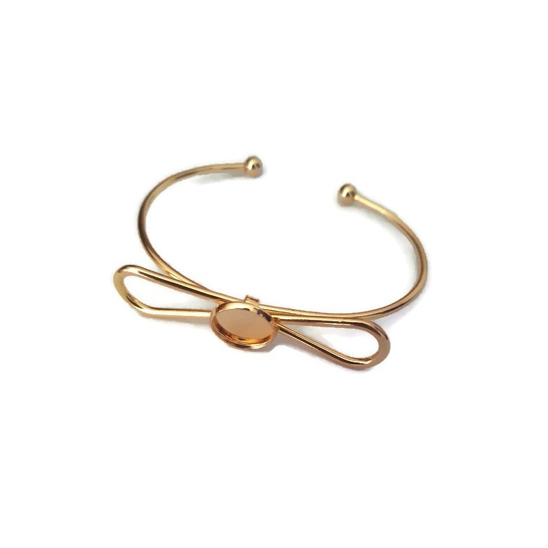 support bracelet noeud doré pour cabochon 12mm