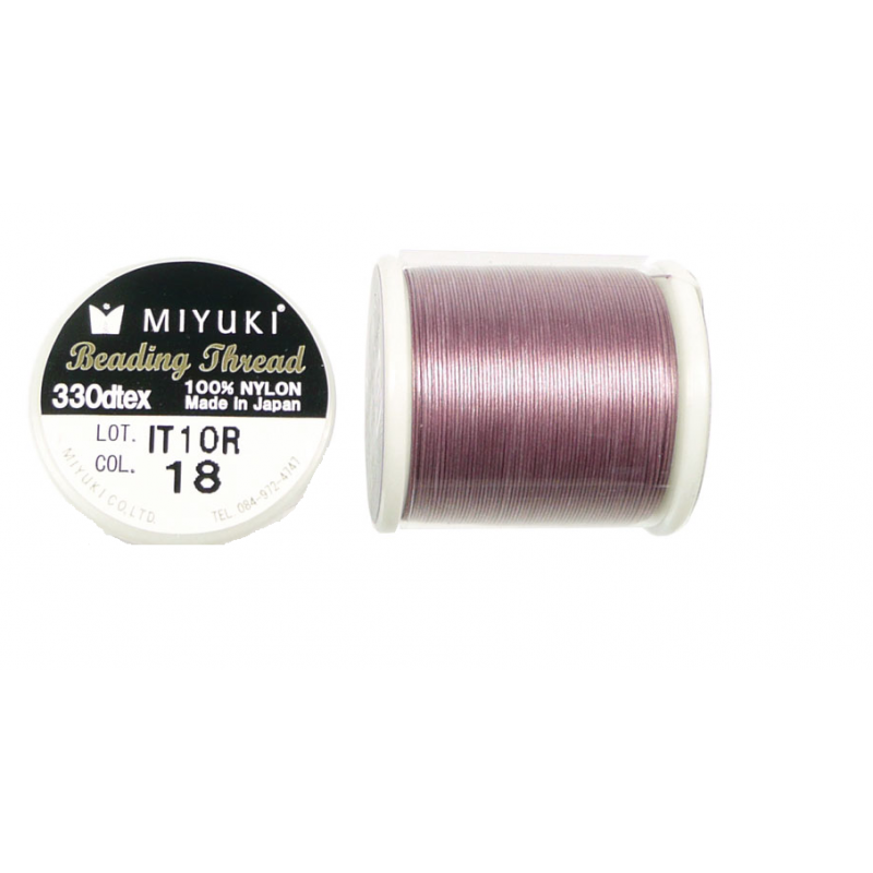 Fil Miyuki Beading Thread/ fil de nylon MNT-18, 330dtex 0,2mm Lilas-rose SUPPORT-CREATIVITE.com
