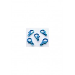 Fermoirs porte-clés en métal 28x14mm Bleu